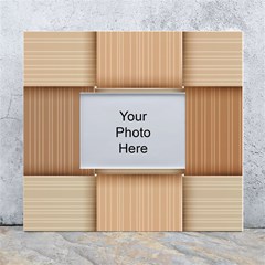 Wooden Wickerwork Textures, Square Patterns, Vector White Wall Photo Frame 5  X 7  by nateshop