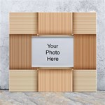 Wooden Wickerwork Textures, Square Patterns, Vector White Wall Photo Frame 5  x 7  Front