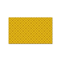 Yellow Floral Pattern Vintage Pattern, Yellow Background, Sticker Rectangular (10 Pack) by nateshop