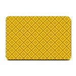 Yellow Floral Pattern Vintage Pattern, Yellow Background, Small Doormat 24 x16  Door Mat