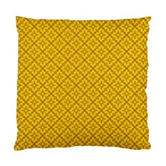 Yellow Floral Pattern Vintage Pattern, Yellow Background, Standard Cushion Case (one Side) by nateshop