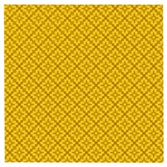 Yellow Floral Pattern Vintage Pattern, Yellow Background, Wooden Puzzle Square by nateshop