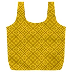 Yellow Floral Pattern Vintage Pattern, Yellow Background, Full Print Recycle Bag (xxxl) by nateshop