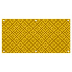 Yellow Floral Pattern Vintage Pattern, Yellow Background, Banner And Sign 4  X 2  by nateshop