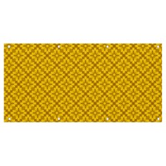 Yellow Floral Pattern Vintage Pattern, Yellow Background, Banner And Sign 8  X 4  by nateshop