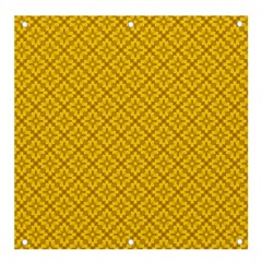 Yellow Floral Pattern Vintage Pattern, Yellow Background, Banner And Sign 4  X 4  by nateshop