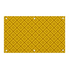 Yellow Floral Pattern Vintage Pattern, Yellow Background, Banner And Sign 5  X 3  by nateshop