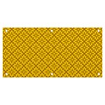 Yellow Floral Pattern Vintage Pattern, Yellow Background, Banner and Sign 6  x 3  Front