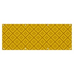 Yellow Floral Pattern Vintage Pattern, Yellow Background, Banner And Sign 8  X 3  by nateshop