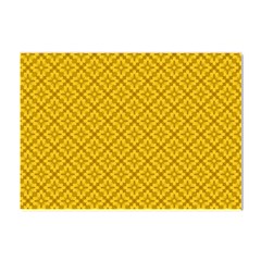 Yellow Floral Pattern Vintage Pattern, Yellow Background, Crystal Sticker (a4) by nateshop