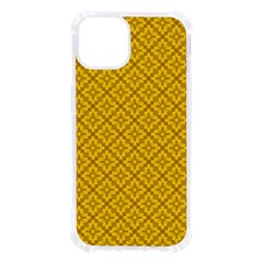 Yellow Floral Pattern Vintage Pattern, Yellow Background, Iphone 13 Tpu Uv Print Case by nateshop