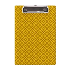 Yellow Floral Pattern Vintage Pattern, Yellow Background, A5 Acrylic Clipboard by nateshop