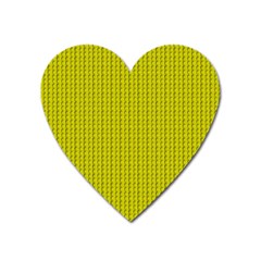 Yellow Lego Texture Macro, Yellow Dots Background Heart Magnet by nateshop