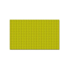 Yellow Lego Texture Macro, Yellow Dots Background Sticker Rectangular (100 Pack) by nateshop