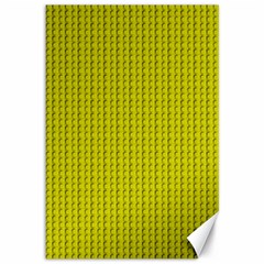 Yellow Lego Texture Macro, Yellow Dots Background Canvas 12  X 18  by nateshop