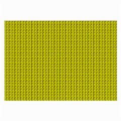 Yellow Lego Texture Macro, Yellow Dots Background Large Glasses Cloth by nateshop