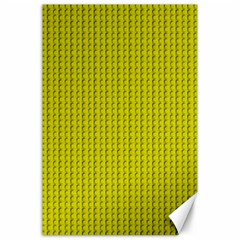 Yellow Lego Texture Macro, Yellow Dots Background Canvas 24  X 36  by nateshop