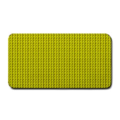 Yellow Lego Texture Macro, Yellow Dots Background Medium Bar Mat by nateshop