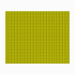 Yellow Lego Texture Macro, Yellow Dots Background Small Glasses Cloth (2 Sides)