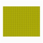 Yellow Lego Texture Macro, Yellow Dots Background Small Glasses Cloth (2 Sides) Front