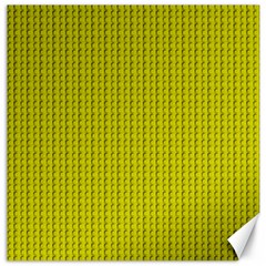 Yellow Lego Texture Macro, Yellow Dots Background Canvas 20  X 20  by nateshop