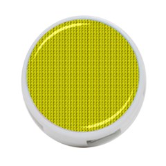 Yellow Lego Texture Macro, Yellow Dots Background 4-port Usb Hub (two Sides) by nateshop