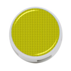 Yellow Lego Texture Macro, Yellow Dots Background 4-port Usb Hub (one Side) by nateshop