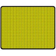 Yellow Lego Texture Macro, Yellow Dots Background Fleece Blanket (medium) by nateshop