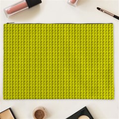 Yellow Lego Texture Macro, Yellow Dots Background Cosmetic Bag (xxl) by nateshop