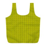 Yellow Lego Texture Macro, Yellow Dots Background Full Print Recycle Bag (L) Front