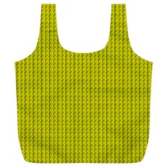 Yellow Lego Texture Macro, Yellow Dots Background Full Print Recycle Bag (xl) by nateshop