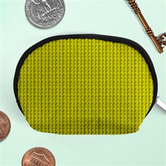 Yellow Lego Texture Macro, Yellow Dots Background Accessory Pouch (medium) by nateshop