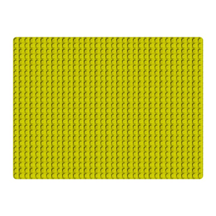 Yellow Lego Texture Macro, Yellow Dots Background Two Sides Premium Plush Fleece Blanket (Mini)