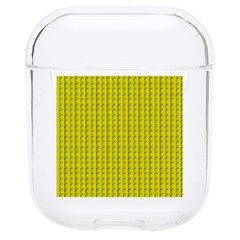 Yellow Lego Texture Macro, Yellow Dots Background Hard Pc Airpods 1/2 Case by nateshop