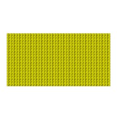 Yellow Lego Texture Macro, Yellow Dots Background Satin Wrap 35  X 70  by nateshop