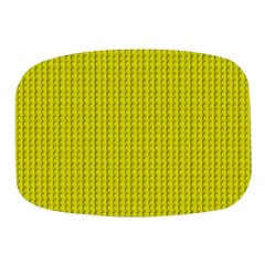 Yellow Lego Texture Macro, Yellow Dots Background Mini Square Pill Box by nateshop