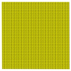 Yellow Lego Texture Macro, Yellow Dots Background Wooden Puzzle Square by nateshop