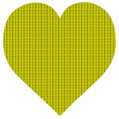 Yellow Lego Texture Macro, Yellow Dots Background Wooden Puzzle Heart by nateshop