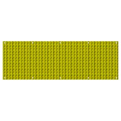 Yellow Lego Texture Macro, Yellow Dots Background Banner And Sign 12  X 4  by nateshop