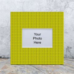 Yellow Lego Texture Macro, Yellow Dots Background White Box Photo Frame 4  X 6  by nateshop