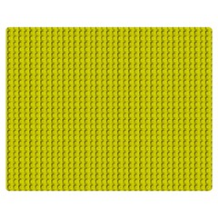 Yellow Lego Texture Macro, Yellow Dots Background Premium Plush Fleece Blanket (medium) by nateshop