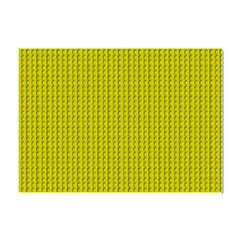 Yellow Lego Texture Macro, Yellow Dots Background Crystal Sticker (a4) by nateshop