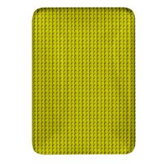 Yellow Lego Texture Macro, Yellow Dots Background Rectangular Glass Fridge Magnet (4 Pack) by nateshop