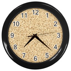 Yellow Sand Texture Wall Clock (black) by nateshop