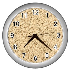 Yellow Sand Texture Wall Clock (silver)