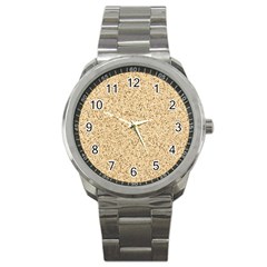 Yellow Sand Texture Sport Metal Watch by nateshop