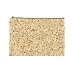 Yellow Sand Texture Cosmetic Bag (large) by nateshop