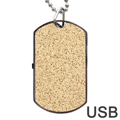 Yellow Sand Texture Dog Tag Usb Flash (two Sides) by nateshop