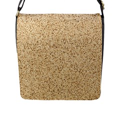 Yellow Sand Texture Flap Closure Messenger Bag (l) by nateshop