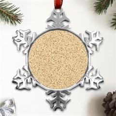 Yellow Sand Texture Metal Small Snowflake Ornament by nateshop